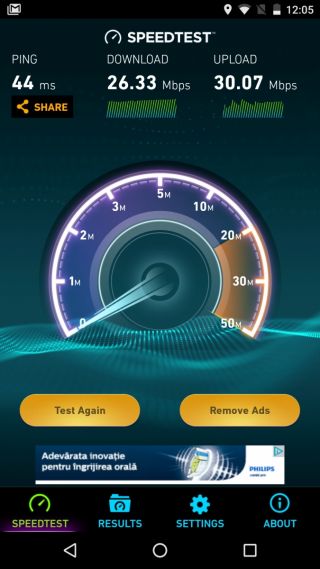 LG Nexus 5X speedtest