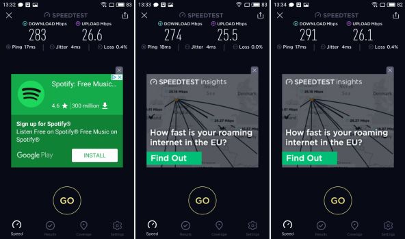 Speedtest Meizu Pro 6 Plus