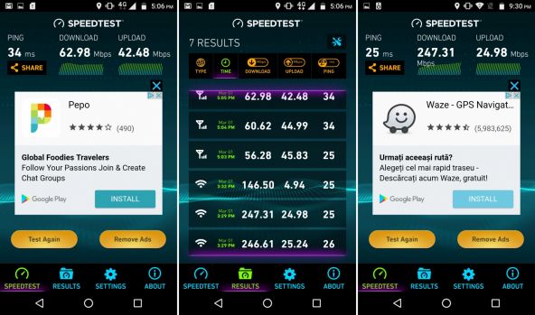 Speedtest Ookla Motorola Moto M