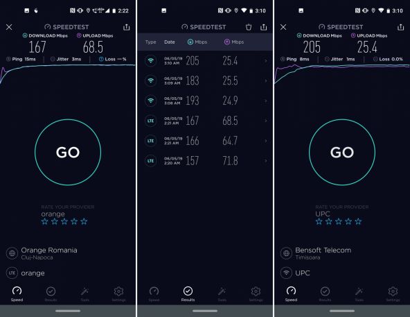 Speedtest Motorola One Vision