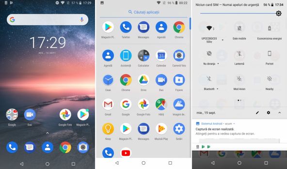 Interfata grafica Nokia 8 Sirocco