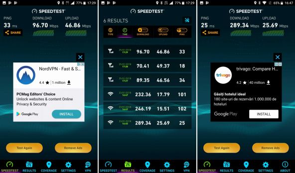 Speedtest Nokia 8