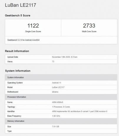 OnePlus 9 Pro GeekBench
