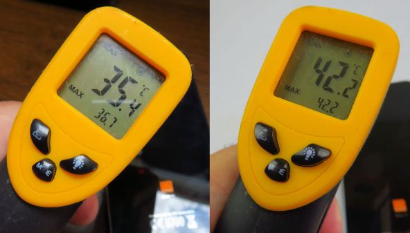 Orange Dive 71, testul termic