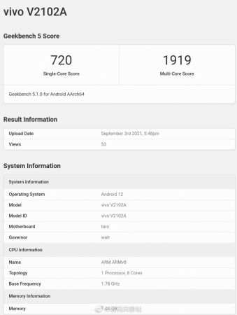 vivo V2102A
