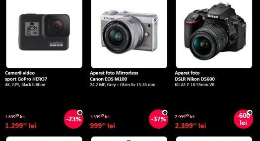 Aparate foto eMAG Black Friday