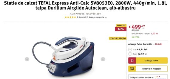 TEFAL Express Anti-Calc SV8053E0