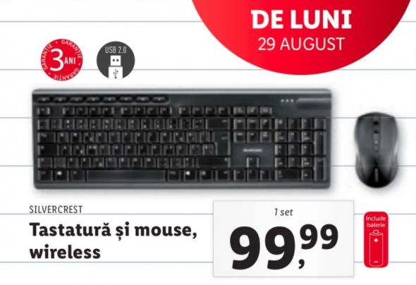 Kit tastatură și mouse, wireless