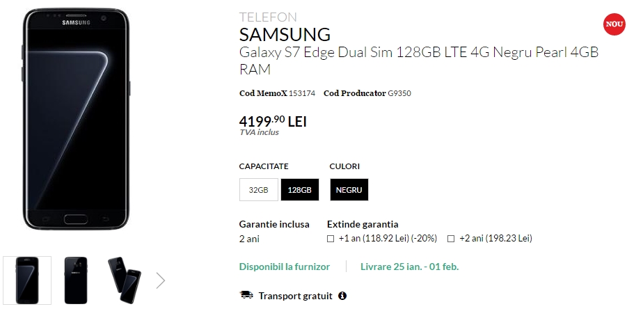 Samsung Galaxy S7 Edge Black Pearl