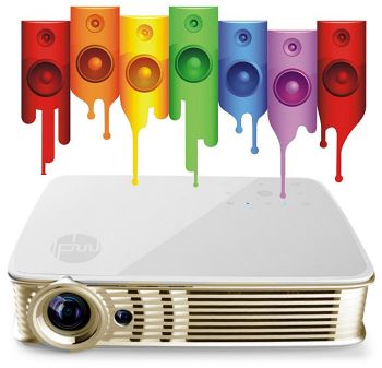 MDI i5 3D DLP Projector 3000LM 1280 x 800 Pixels Android 5.1 WiFi Bluetooth 2GB RAM 8GB ROM - WHITE 10841