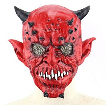 Horrible Yaksha Latex Mask with Jagged Teeth