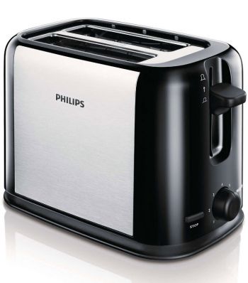 Prăjitor de pâine Philips HD2586/20, 950W, 2 felii (Negru cu argintiu)