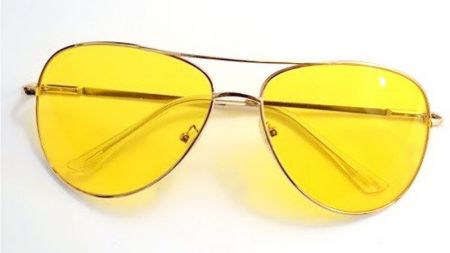 Ochelari de condus noaptea CMC SuperDriver NightVision, rame aurii + CADOU Toc