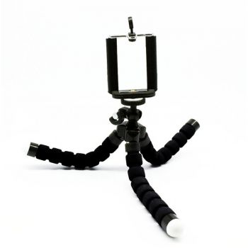 Trepied photo flexibil for mobile phone Negru