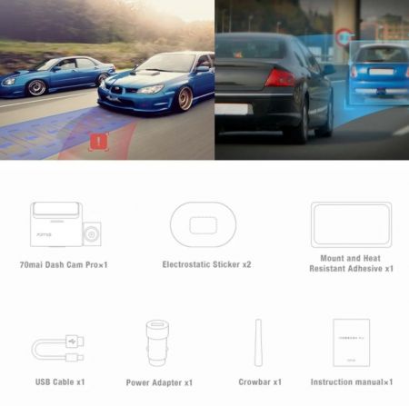 XIAOMI 70mai Dash Cam Pro 1944P HD Car Auto DVR Camera SONY IMX335 Sensor 140 Degree