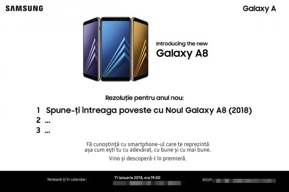 Telefoanele Samsung Galaxy A8 (2018) şi A8+ (2018) debutează în România pe 11 ianuarie