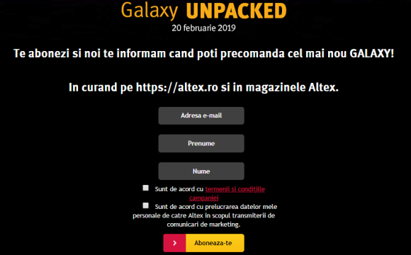 Galaxy S10 pre-inregistrare