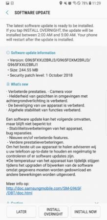 Galaxy S9 Update