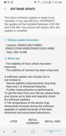Galaxy S9 Update