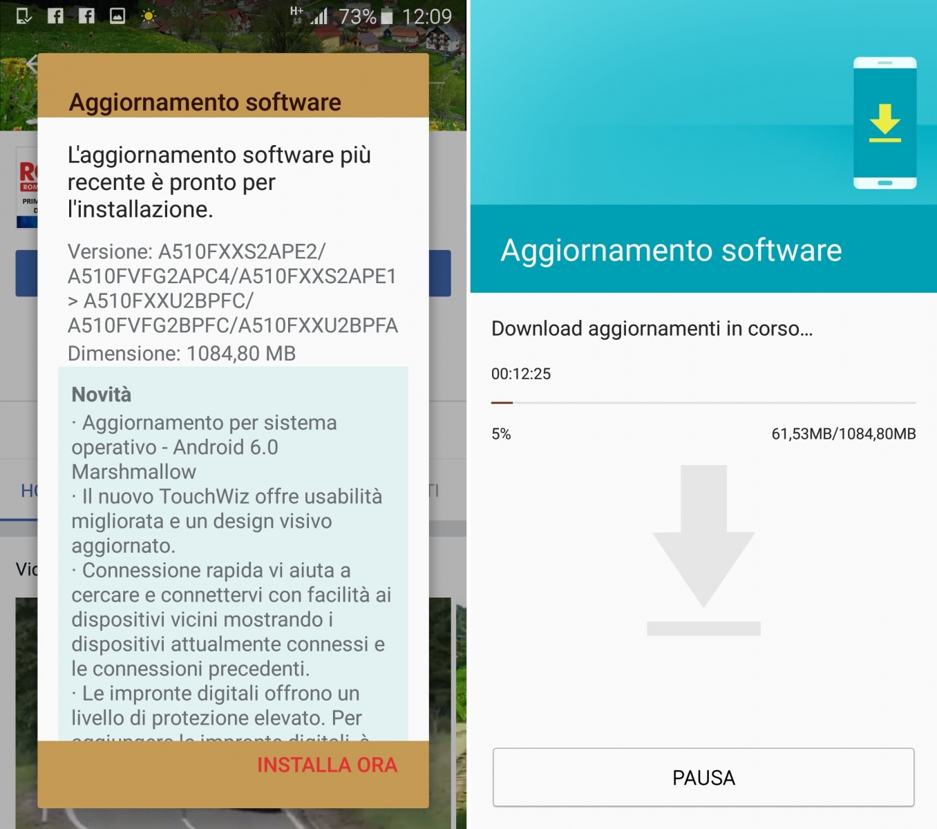 Actualizare Samsung Galaxy A5 2016