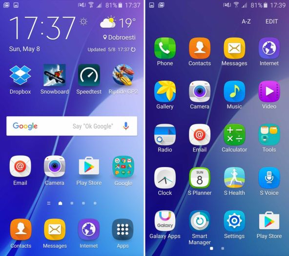 Samsung Galaxy A5 (2016) UI (TouchWiz)