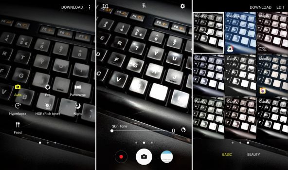 Interfata grafica camera Samsung Galaxy A5 (2017)