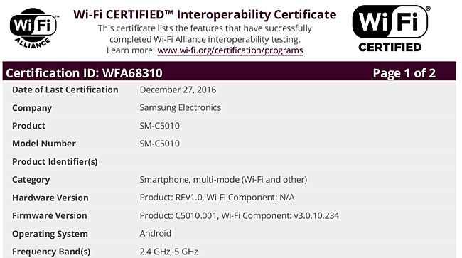 Samsung Galaxy C5 Pro