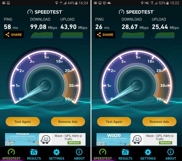 Speedtest Ocla Samsung Galaxy J5 (2016)