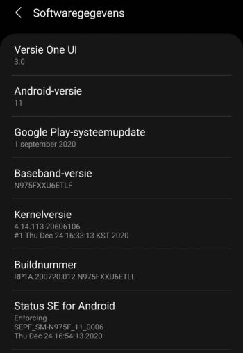Samsung Galaxy Note 10 Update One UI 3.0