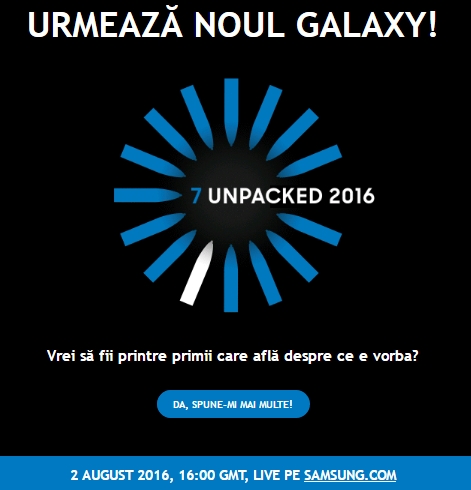 Lansare Samsung Galaxy Note 7