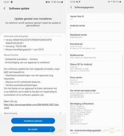 Galaxy Note 9 Update