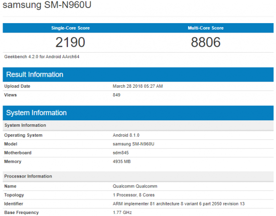 Samsung Galaxy Note 9