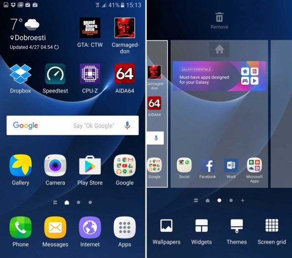 Samsung Galaxy S7: OS, UI, aplicaţii cu mai puţin bloatware, TouchWiz fluid