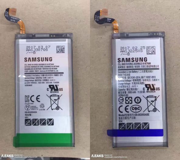 Bateria lui Samsung Galaxy S8 si Galaxy S8+