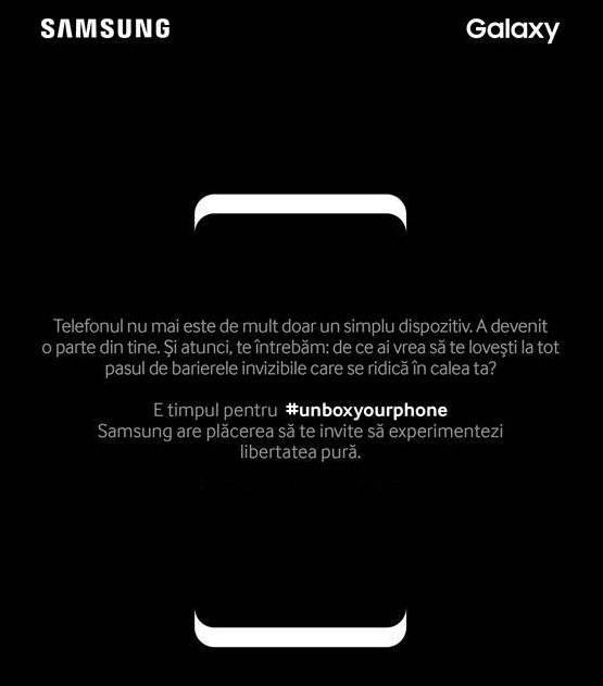 Samsung Galaxy S8 Invitatie