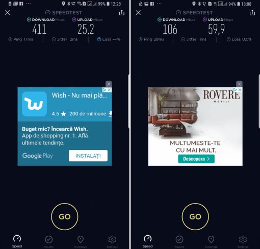 Speedtest Samsung Galaxy S9+