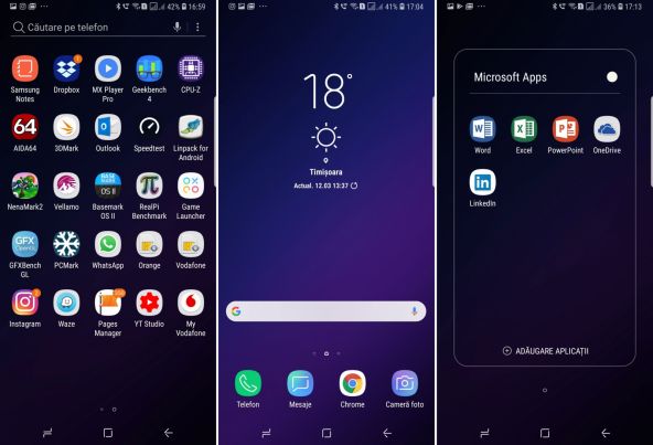 Samsung Galaxy S9+ rulează, ca şi Galaxy S9 Samsung Experience 9.0 aplicat peste Android 8.0 Oreo