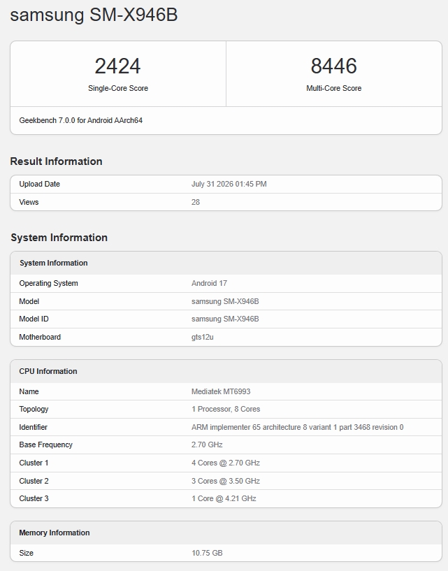 Galaxy Tab S12