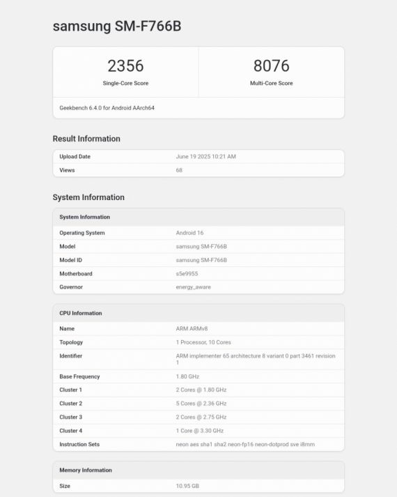 Samsung Galaxy Z Flip7