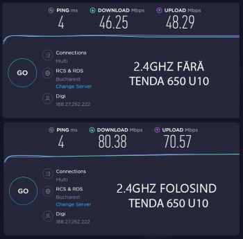 Test 2.4Ghz Tenda AC 650 U10