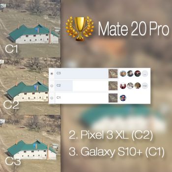 Câștigător comparație foto Samsung Galaxy S10+ vs. Google Pixel 3 XL vs. Huawei Mate 20 Pro (zoom in)