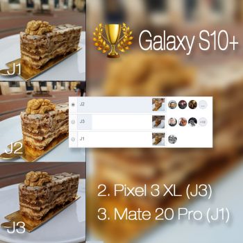 Câștigător comparație foto Samsung Galaxy S10+ vs. Google Pixel 3 XL vs. Huawei Mate 20 Pro (fotografii cu mâncare)