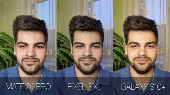 Comparație foto Samsung Galaxy S10+ vs. Google Pixel 3 XL vs. Huawei Mate 20 Pro (selfie simplu)