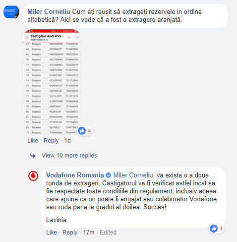 Tragere la sorţi cu repetiţie pentru Vodafone România; Încă un Audi RS5 Coupe e pus la bătaie