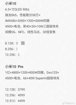 Xiaomi Mi 10