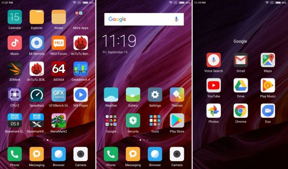 Xiaomi Mi 6, interfata grafica