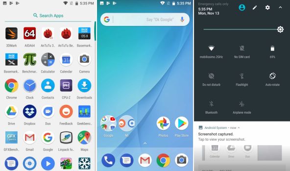 Interfata grafica Xiaomi Mi A1