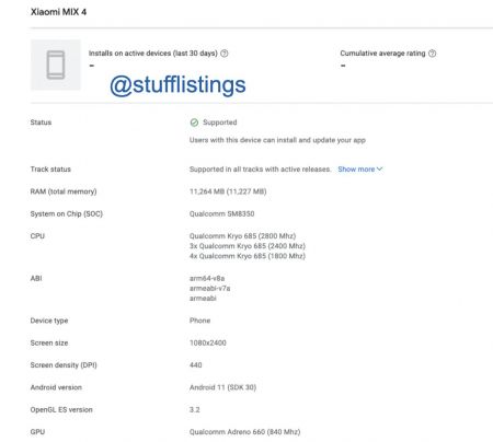Xiaomi Mi Mix 4