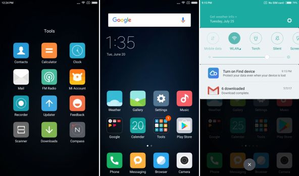 Intrefata grafica Xiaomi Redmi 4