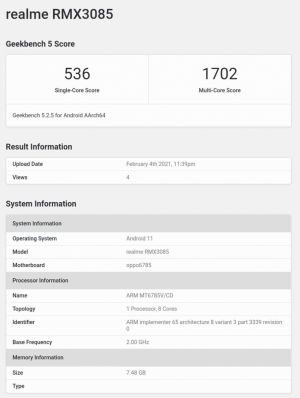 Realme Geekbench